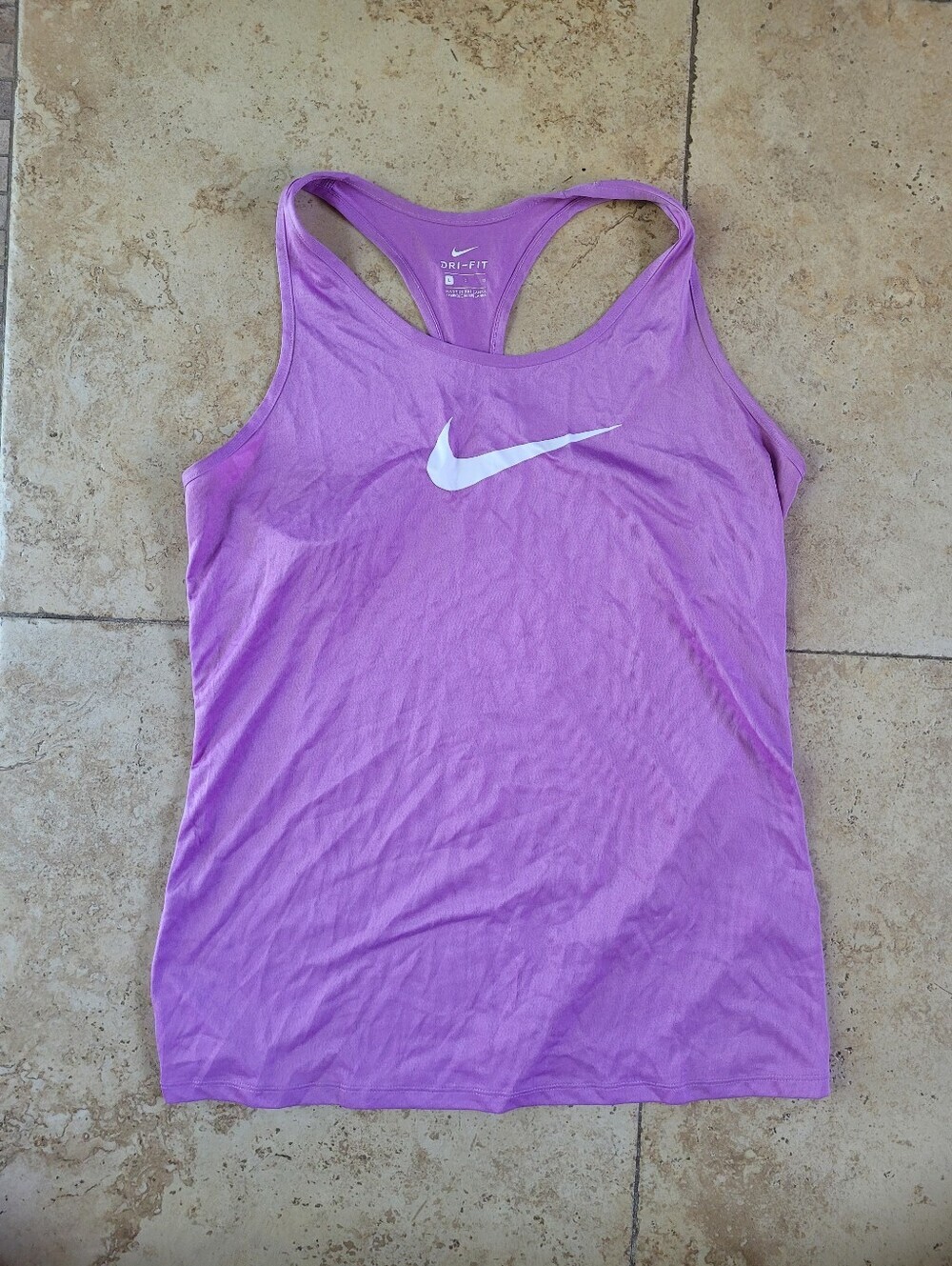 Nike Purple Dri-FIT Racerback Tank with White Swoosh
